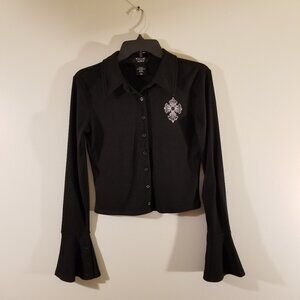 SOLD Hot Topic Cosmic Aura Long Sleeve Button Down Top